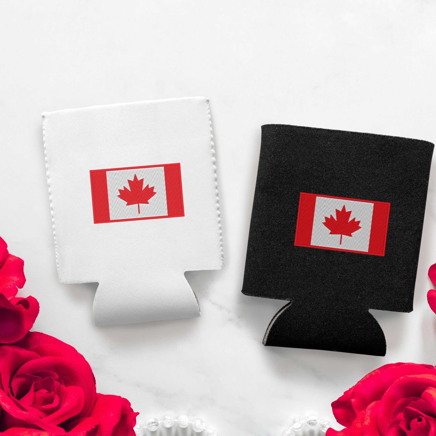 Canada Flag Embroidered Iron Patch with Maple Leaf design for sewing on apparel