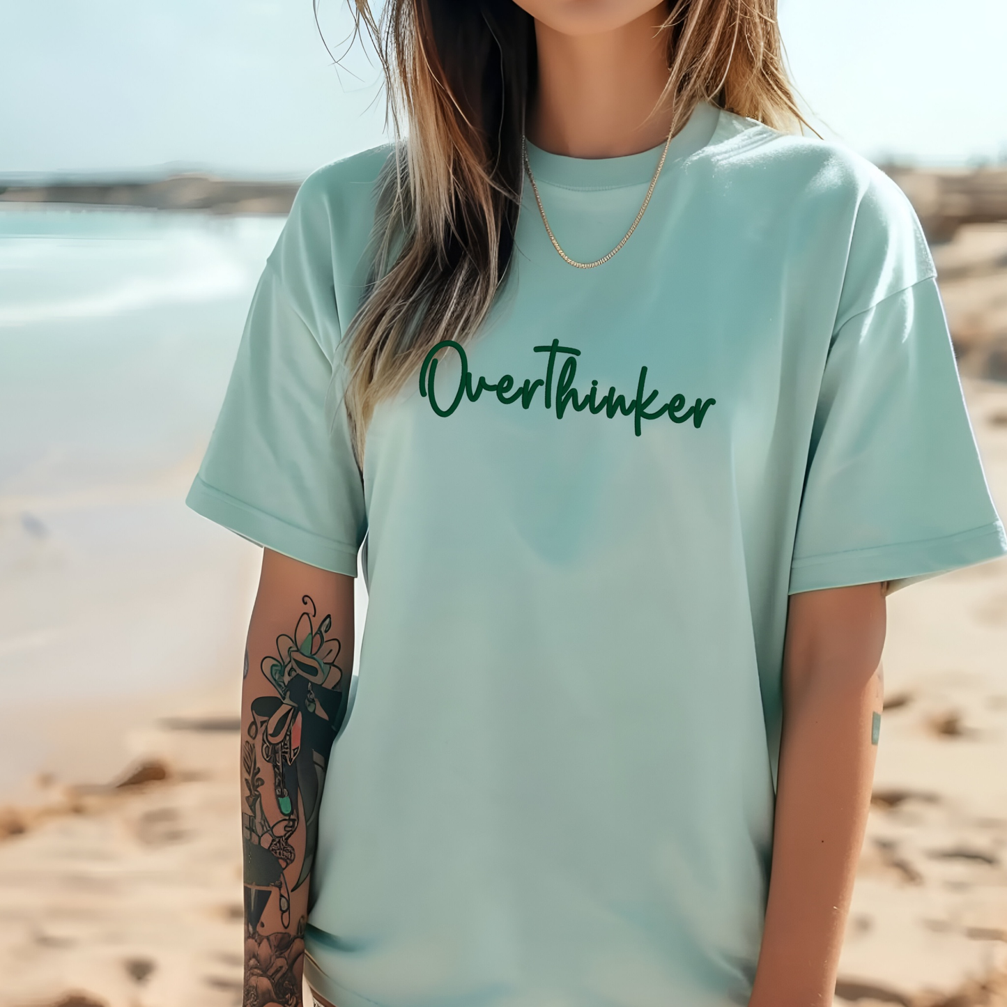 3D Puff Embroidered Comfort Colours Tee side view