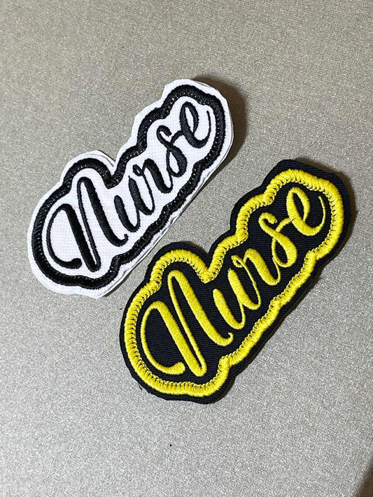 Custom embroidered nurse patch iron-on medical profession name tag for nurse graduates