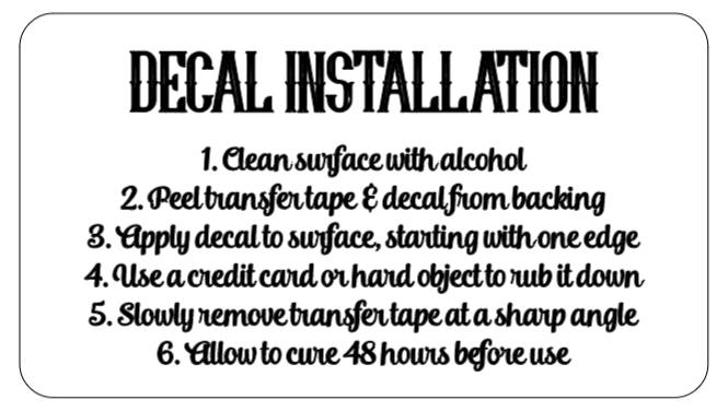 Large vinyl decals installation instructions for pantry spice jar labels with step-by-step adhesive application guide