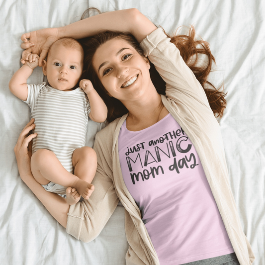 Purple LadyBug Decor Just another MANIC Mom day T-Shirt