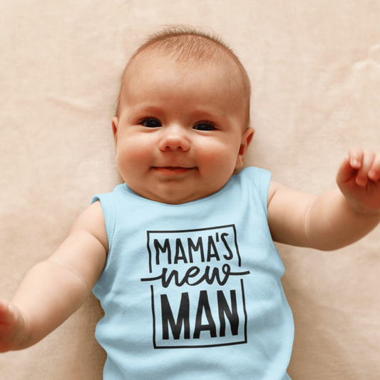 Purple LadyBug Decor Onesies Mama's New Man Custom Bodysuit