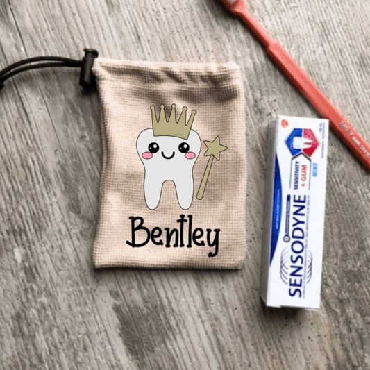 Purple LadyBug Decor Personalized Tooth Fairy Pouch