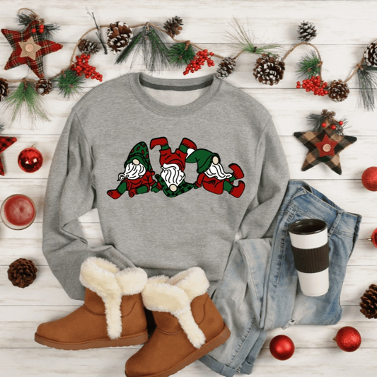 Purple LadyBug Decor shirts Funny Christmas Gnomes | Sweatshirt