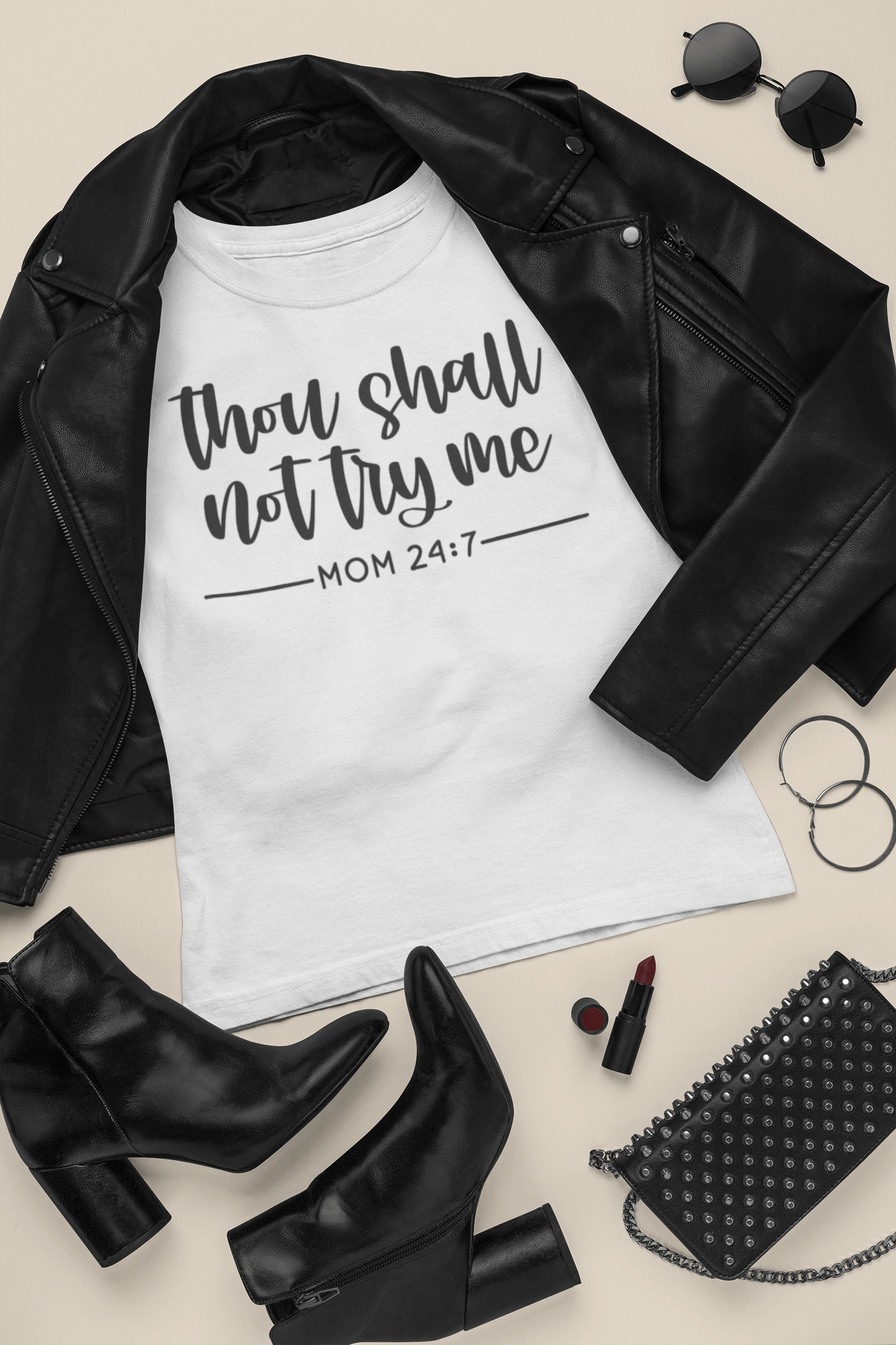 Purple LadyBug Decor shirts Women's Thou Shalt Not Try Me Shirt