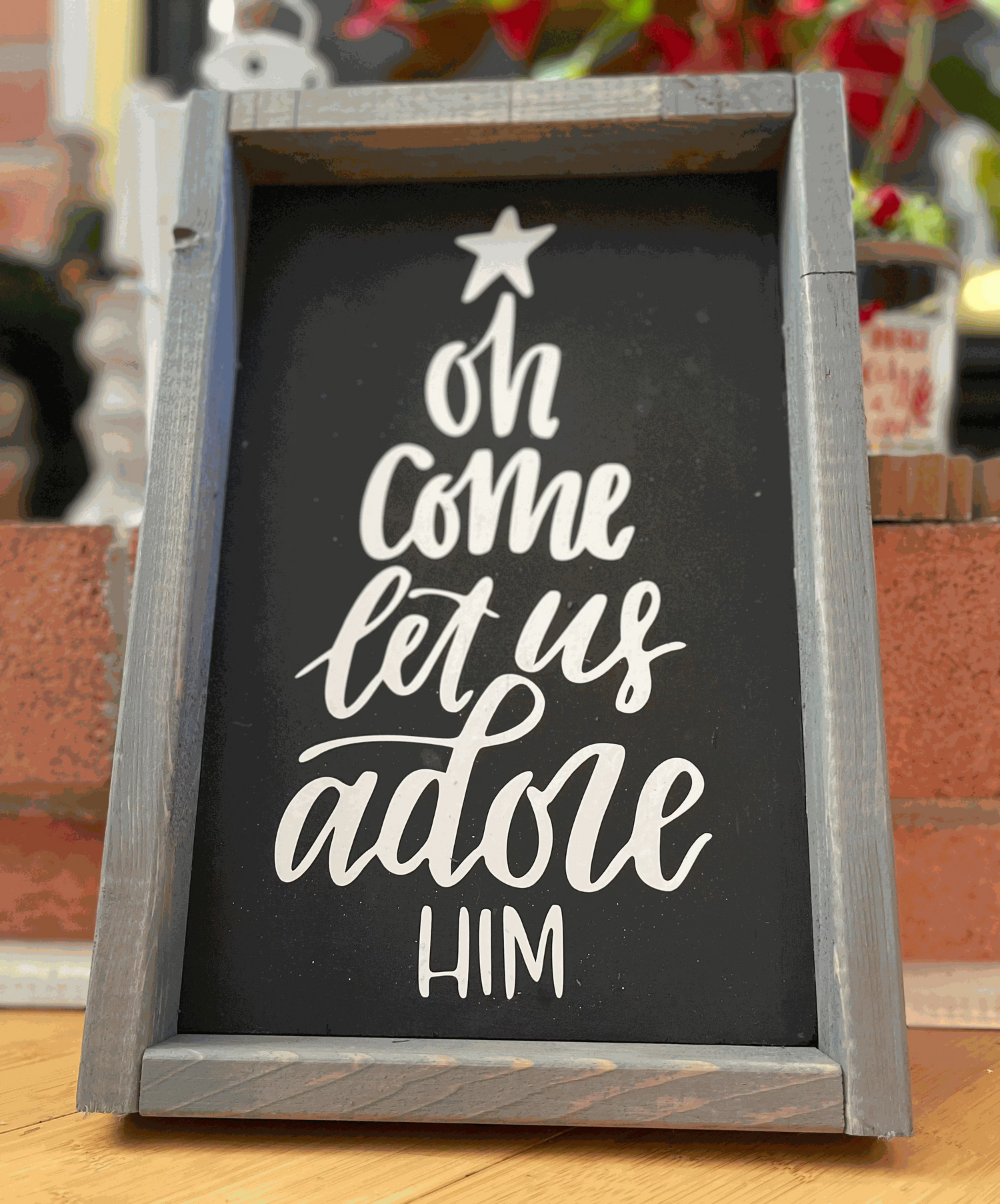 joy to the world christmas wood sign