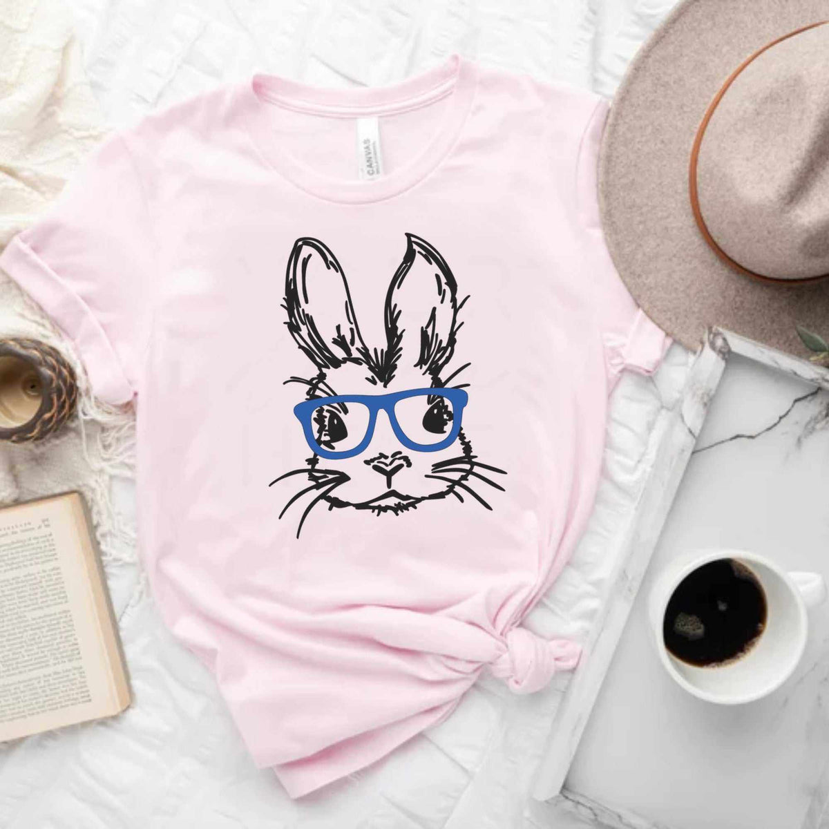 Spring and Easter themed home decor and personalized gifts display