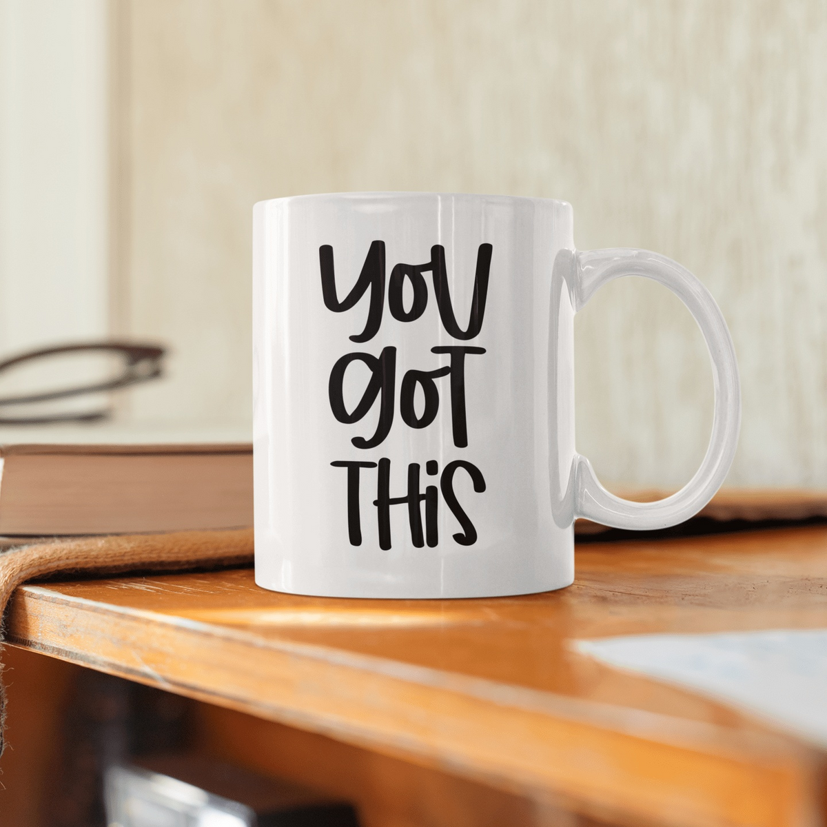 Purple LadyBug Decor Glasses You Got This, May Not Mug and Glass Set
