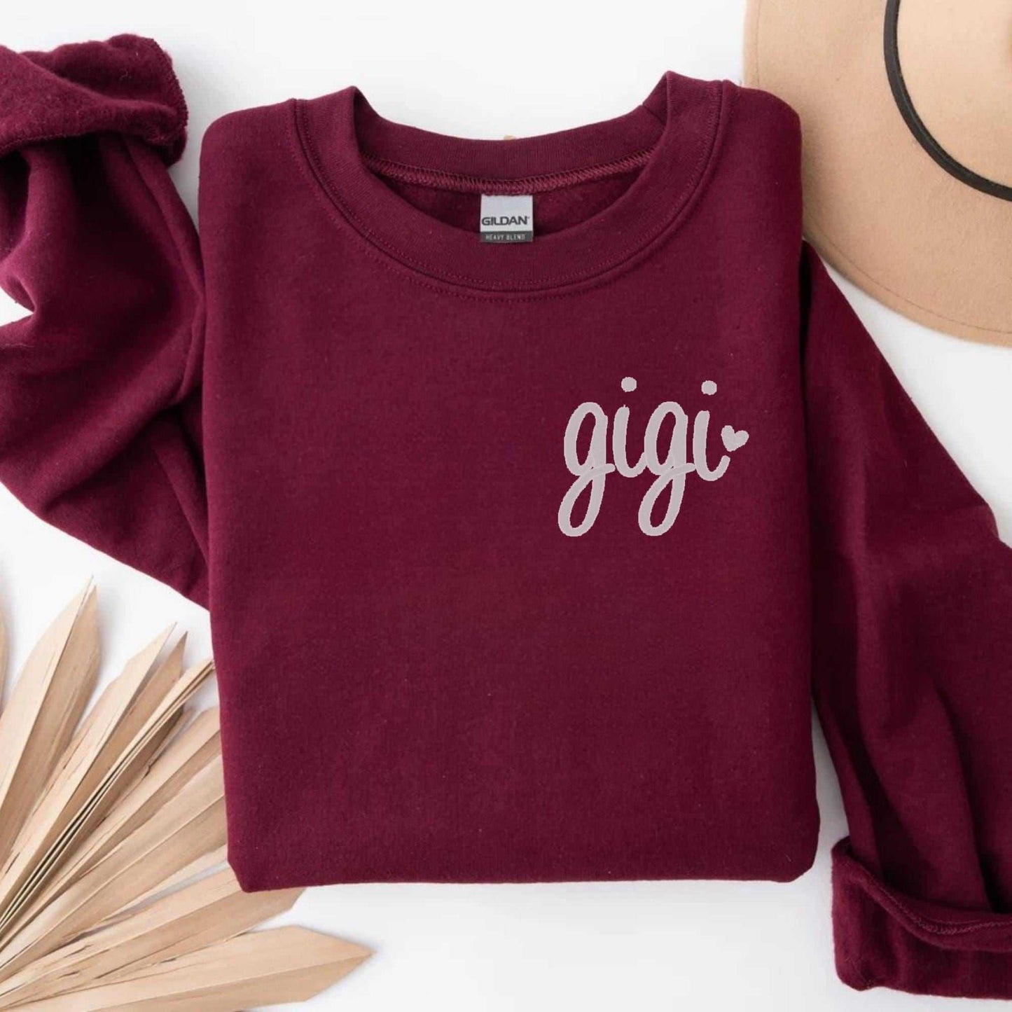 Personalized Mama Sweatshirt with kids' names embroidered on sleeves, cozy and meaningful gift
