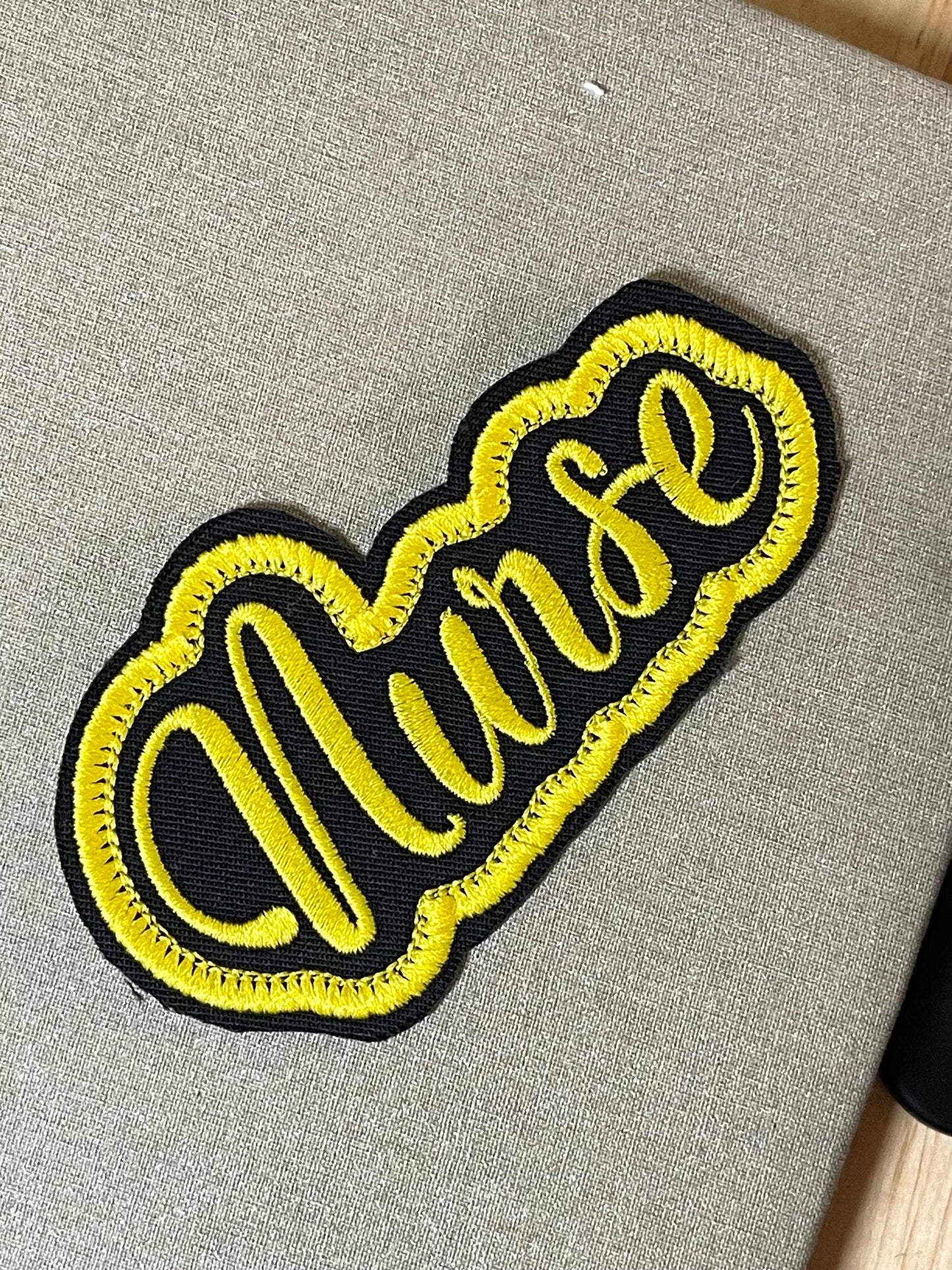 Custom embroidered nurse patch iron-on name tag for medical professionals