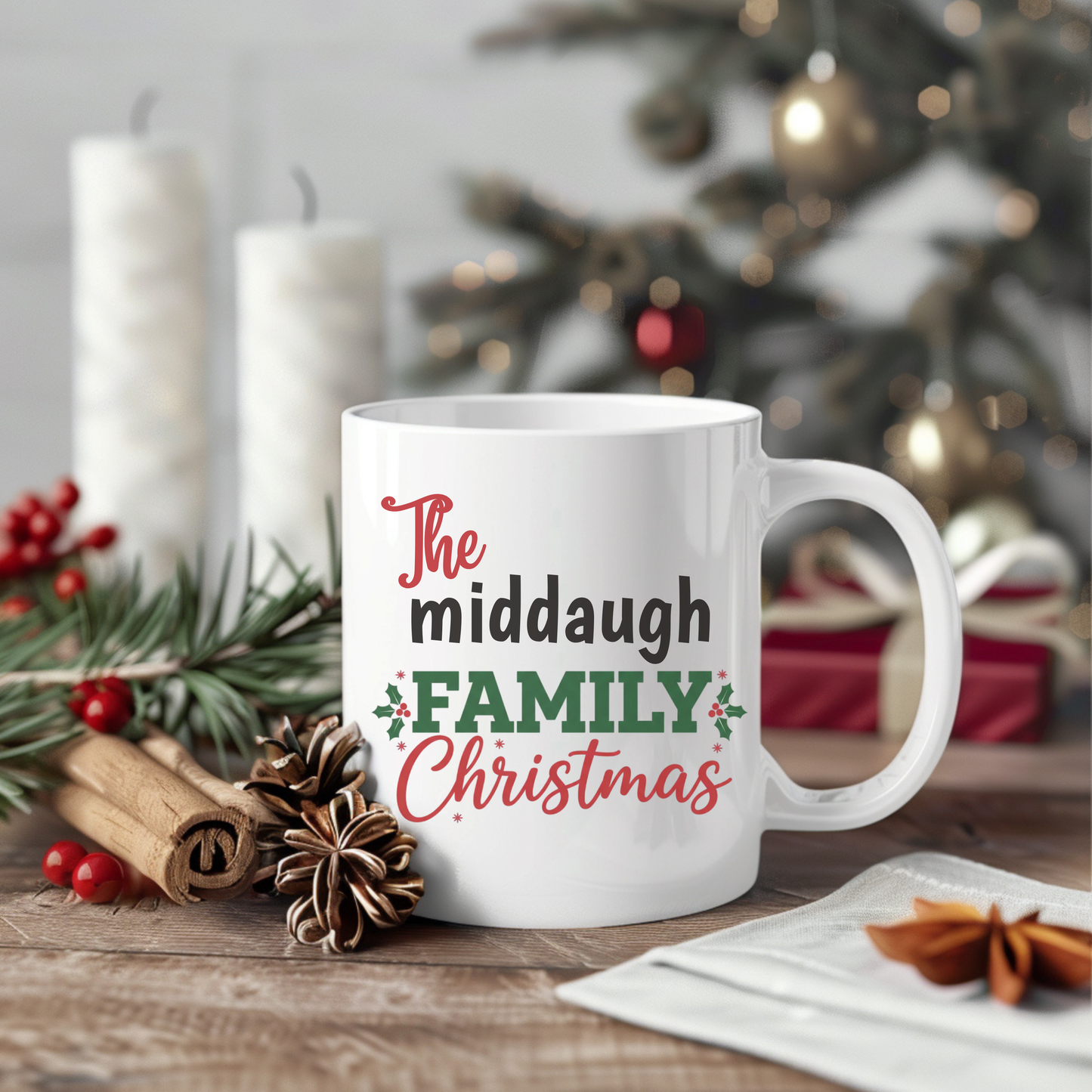 Custom Family Christmas 15oz Christmas Mug
