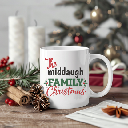 Custom Family Christmas 15oz Christmas Mug