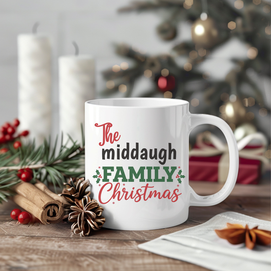 Custom Family Christmas 15oz Christmas Mug