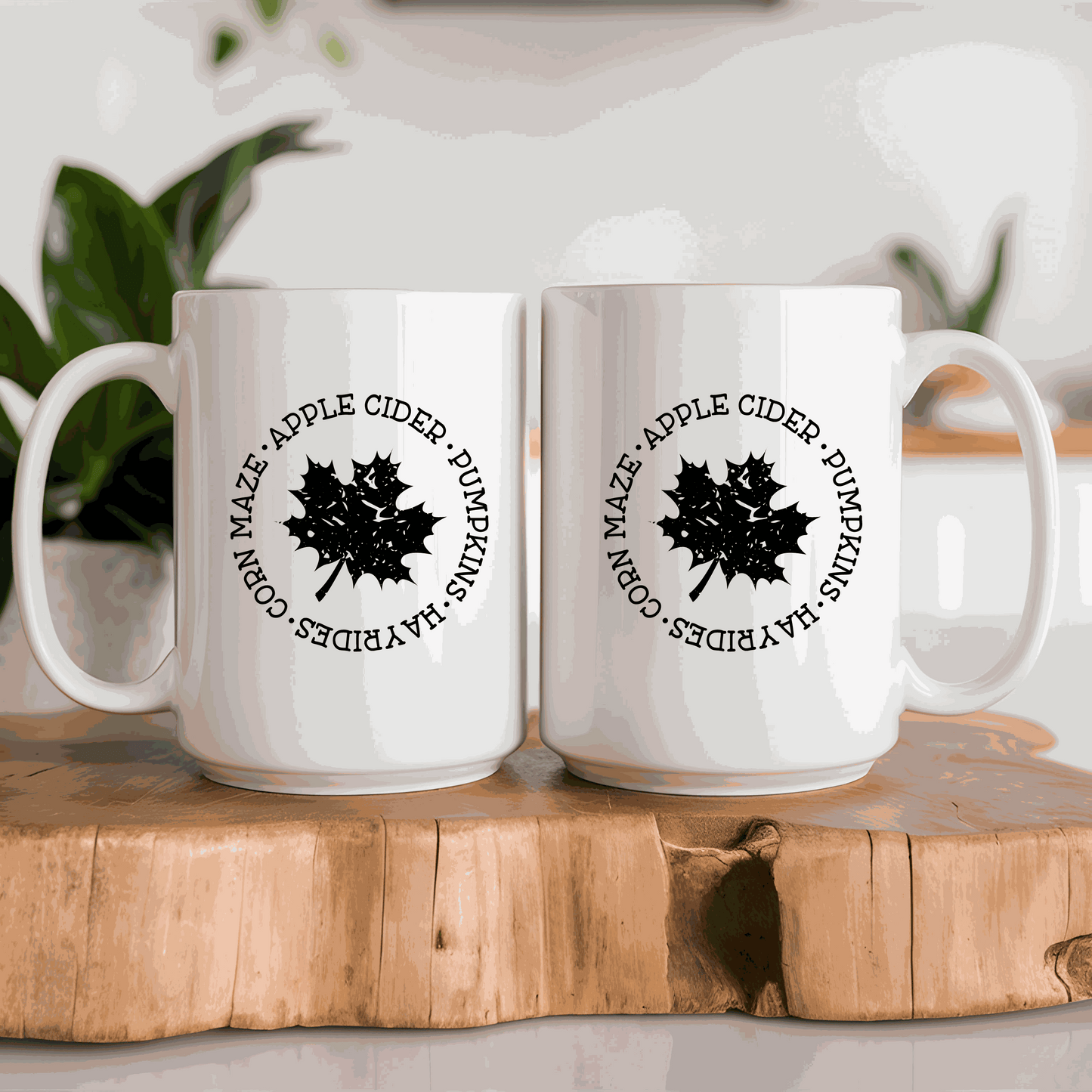 Fall themed ceramic coffee mug with pumpkin design, perfect for cozy autumn moments.