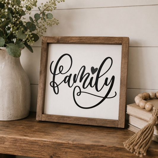 Family Framed Wood Sign | Handcrafted Sign