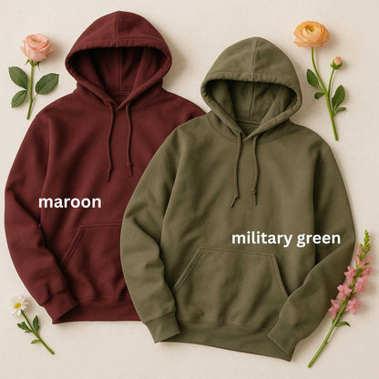 Custom embroidered hoodie with personalized Roman numerals for special dates