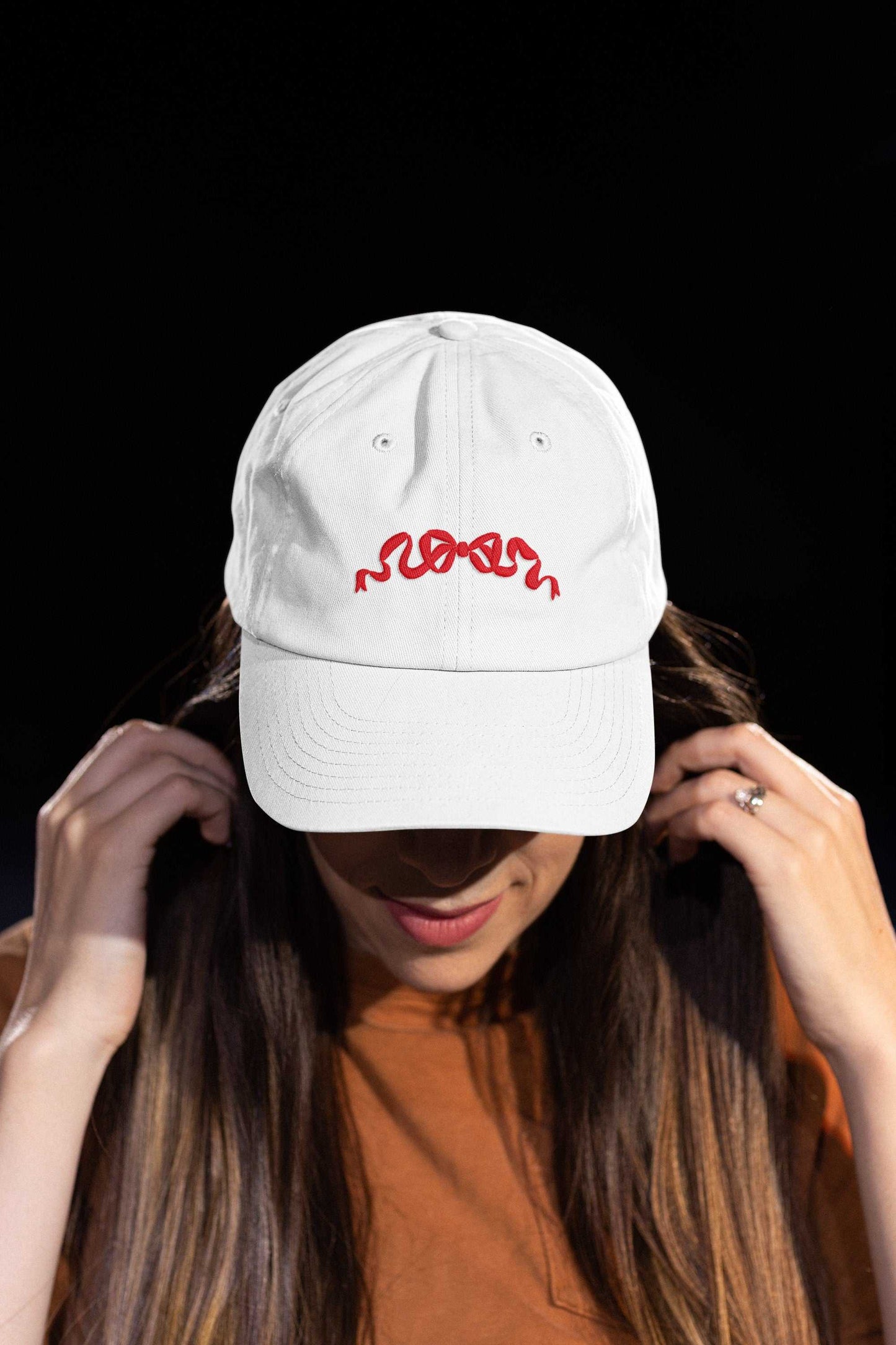 Pink Bow Embroidered Ball Hat | Ribbon Hair Bow