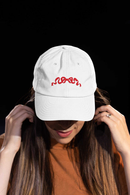 Pink Bow Embroidered Ball Hat | Ribbon Hair Bow