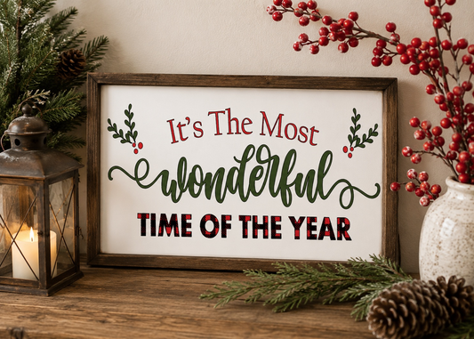 It's the Most Wonderful Time of the Year Sign | Handmade Wood Sign