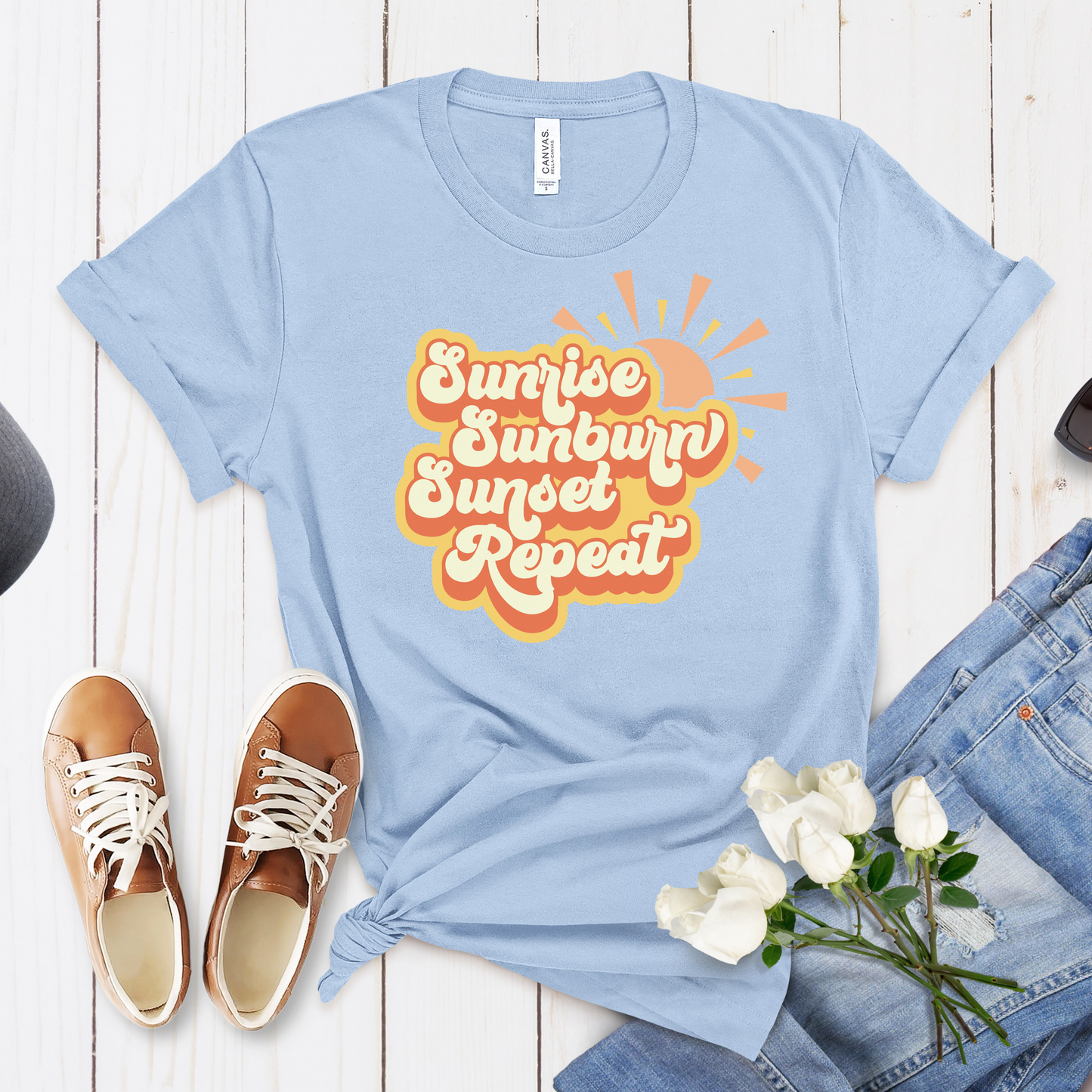 Sunrise, Sunburn, Sunset, Repeat T-Shirt