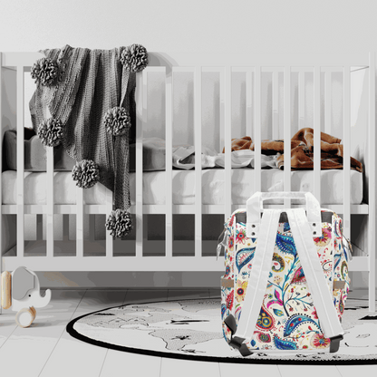 diaper bag in baby nursery