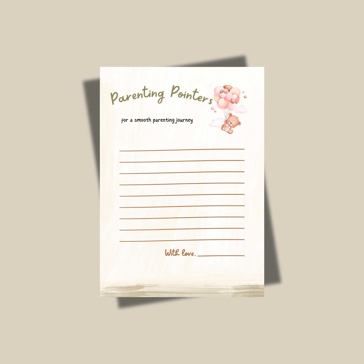 Teddy bear baby shower game printables, parenting pointers design.