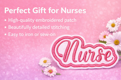 Custom embroidered nurse patch iron-on medical profession name tag for nurse graduate