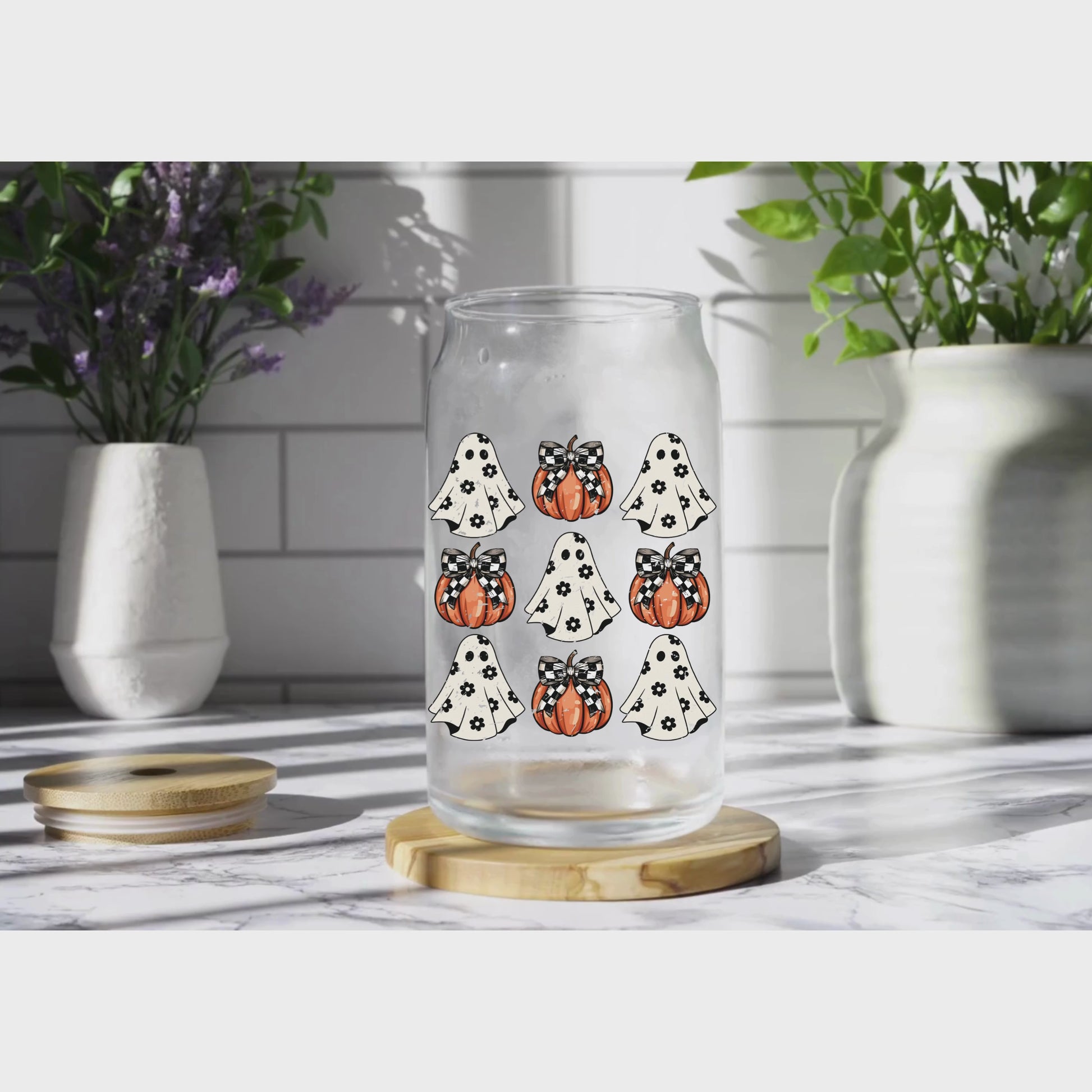 video of the halloween glass can