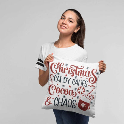 Christmas Couch Throw Pillow with festive design for holiday decor.