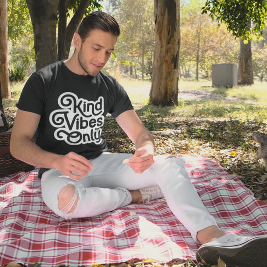 Kind vibes only men's t-shirt - Purple LadyBug Decor