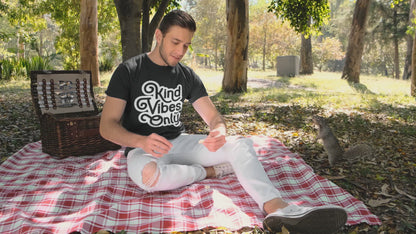 Kind vibes only men's t-shirt - Purple LadyBug Decor