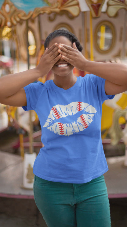 Women's Baseball Lips - T-shirt
