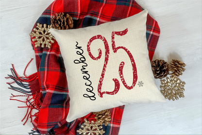 Purple LadyBug Decor Accessories Christmas Pillow Cover - December 25