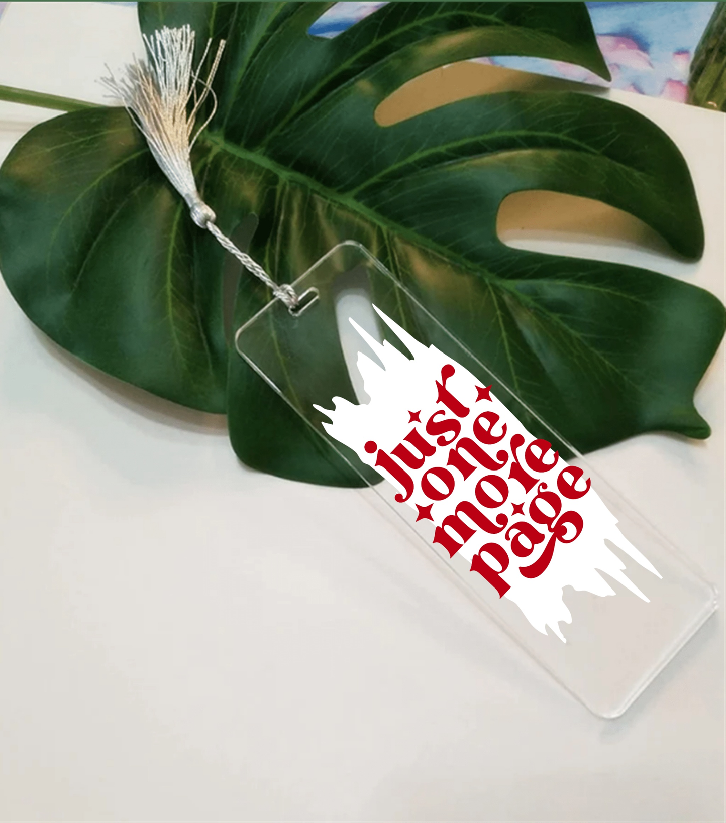 Purple LadyBug Decor Accessories Just One More Page Bookmark