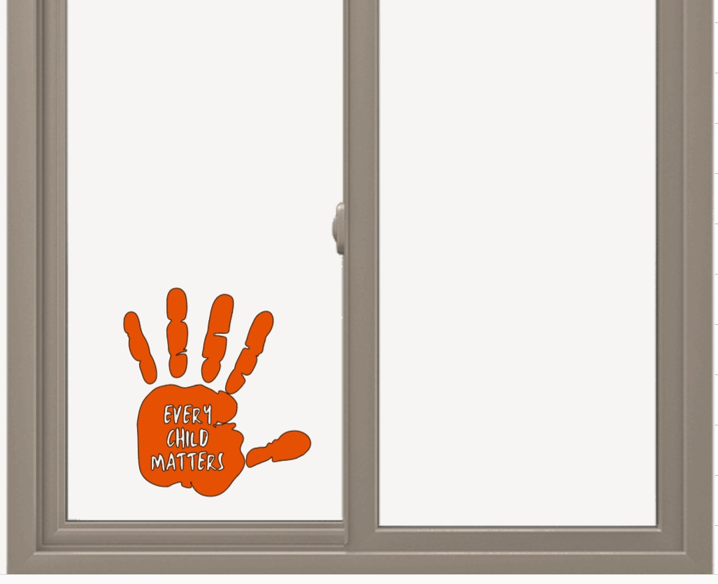 Purple LadyBug Decor Decal Every Child Matters Handprint Sticker