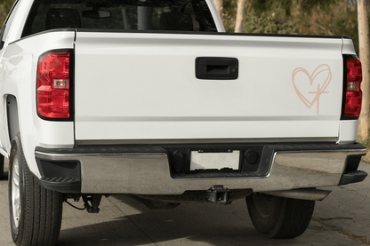 Purple LadyBug Decor Decal Heart and Cross Sticker | Car Decal