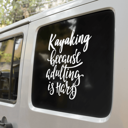 Purple LadyBug Decor Decal Kayaking because Adulting is Hard Decal