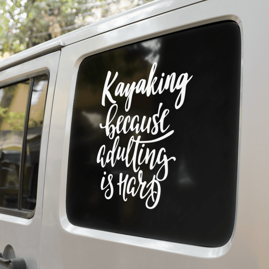 Purple LadyBug Decor Decal Kayaking because Adulting is Hard Decal