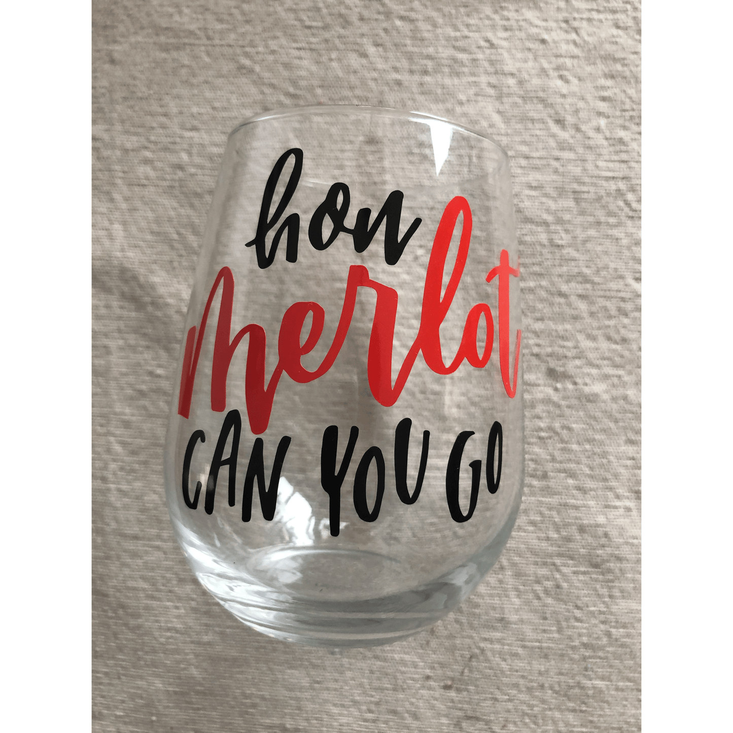 Purple LadyBug Decor Glasses Funny Customized Stemless Wine Glass