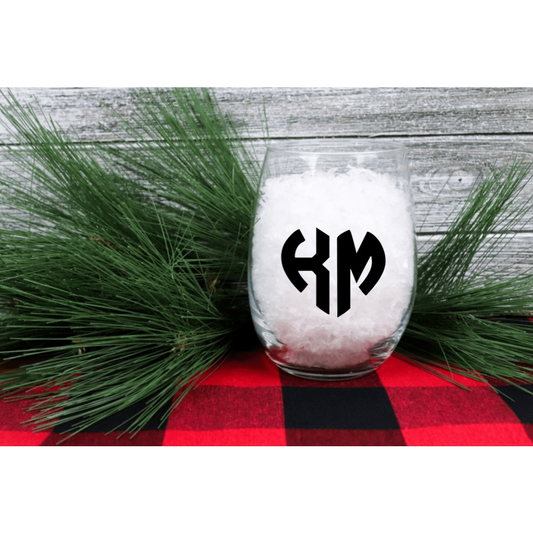 Purple LadyBug Decor Glasses Personalized Stemless Monogrammed Wine Glass