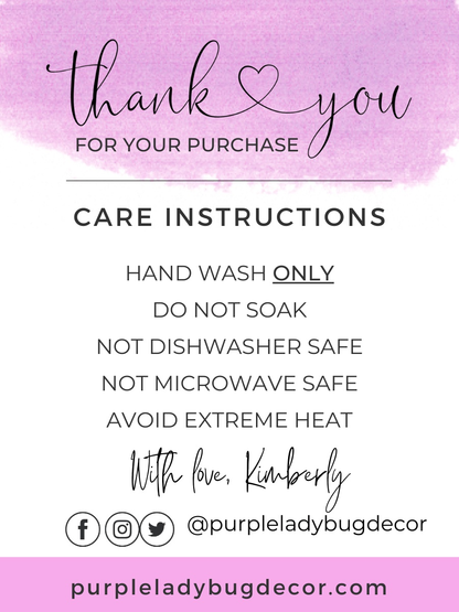 Purple LadyBug Decor Glasses Personalized Wine Glass 'Just Breathe' Canada