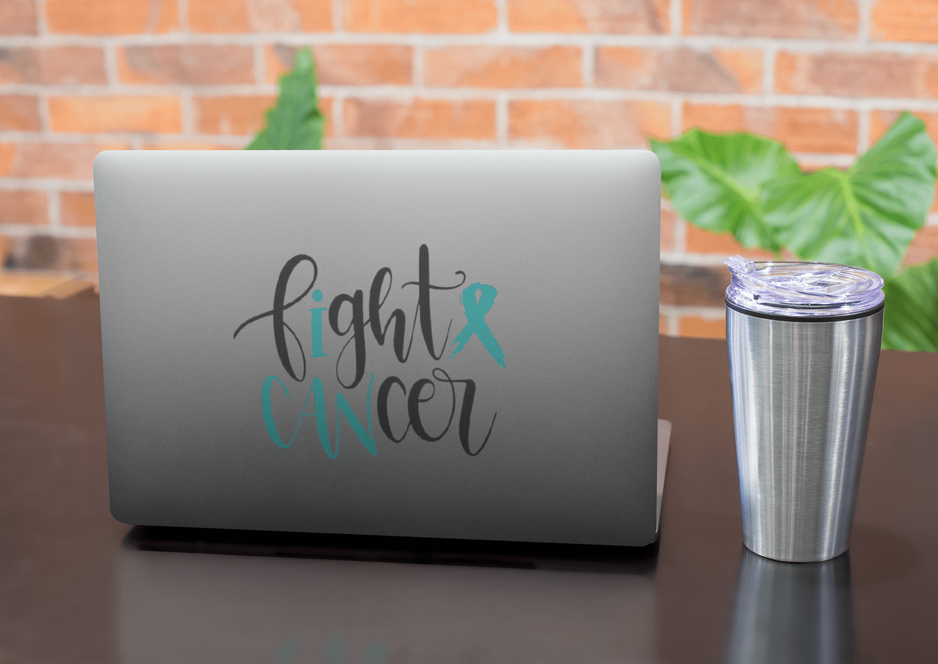 Purple LadyBug Decor I Can Fight Cancer Sticker