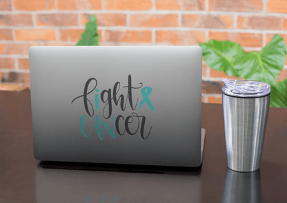 Purple LadyBug Decor I Can Fight Cancer Sticker