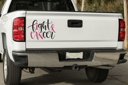 Purple LadyBug Decor I Can Fight Cancer Sticker