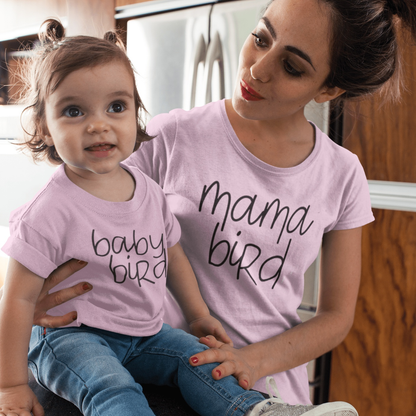 Purple LadyBug Decor Mama Bird, Baby Bird Shirt