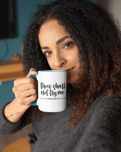 Purple LadyBug Decor Mug Funny Personalized Mug - Thou Shall Not Try Me