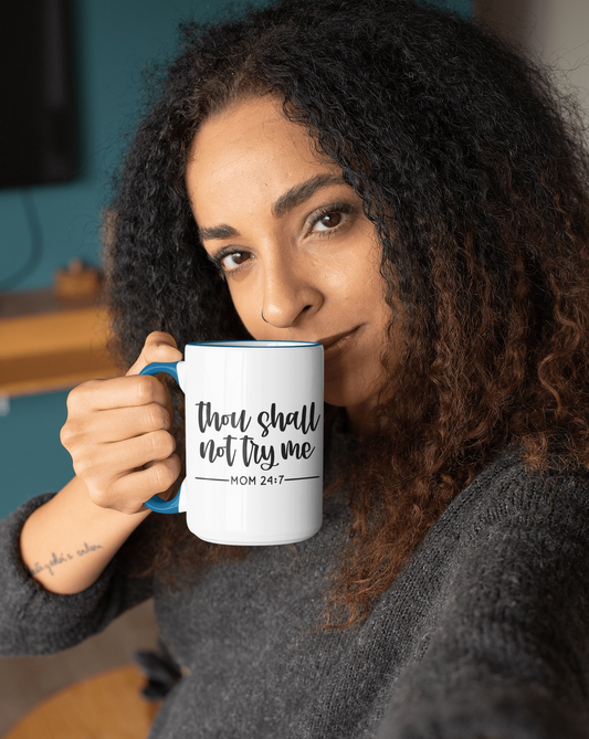 Purple LadyBug Decor Mug Funny Personalized Mug - Thou Shall Not Try Me