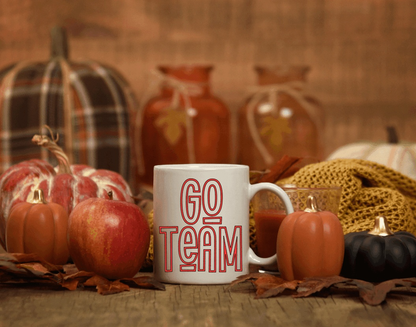 Purple LadyBug Decor Mug Go Team Ceramic Coffee Mug