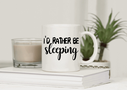 Purple LadyBug Decor Mug I'd Rather Be Sleeping Ceramic Mug