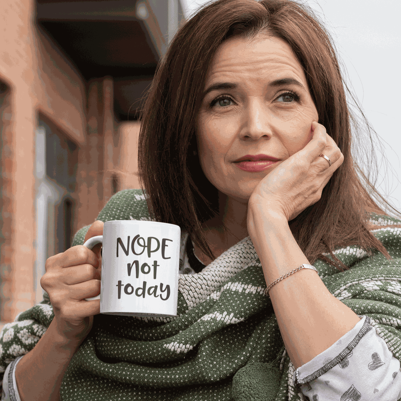 Purple LadyBug Decor Mug Nope Not Today Ceramic Mug